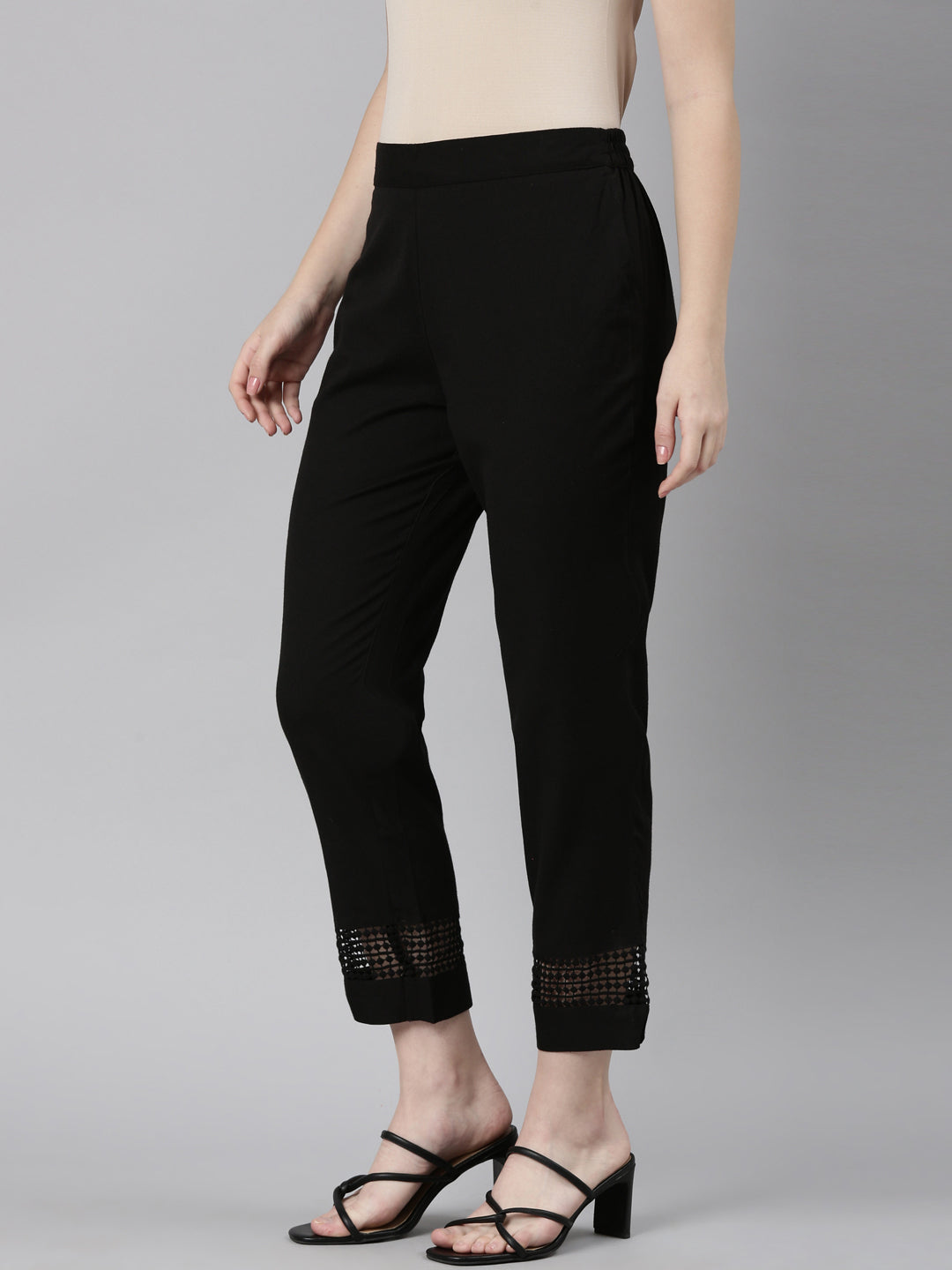 Neeru's Black Color Pant
