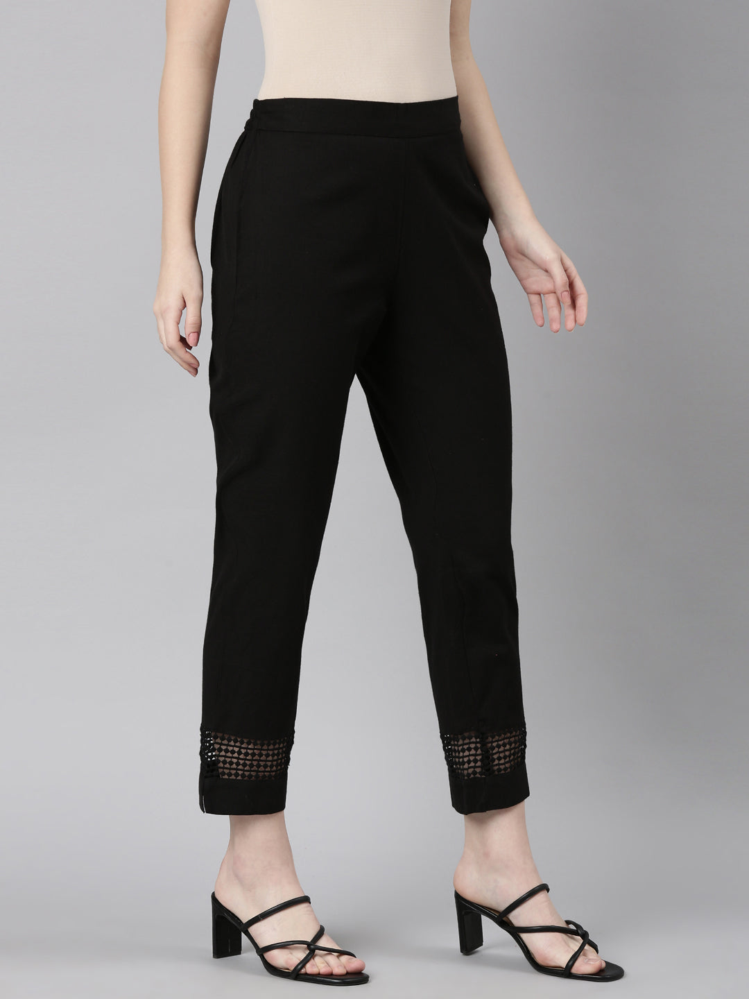 Neeru's Black Color Pant