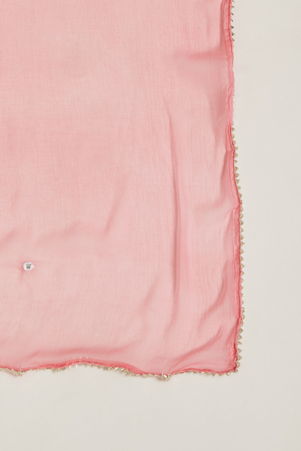 Neerus Pink cotton mirror work suit set - detail view 4