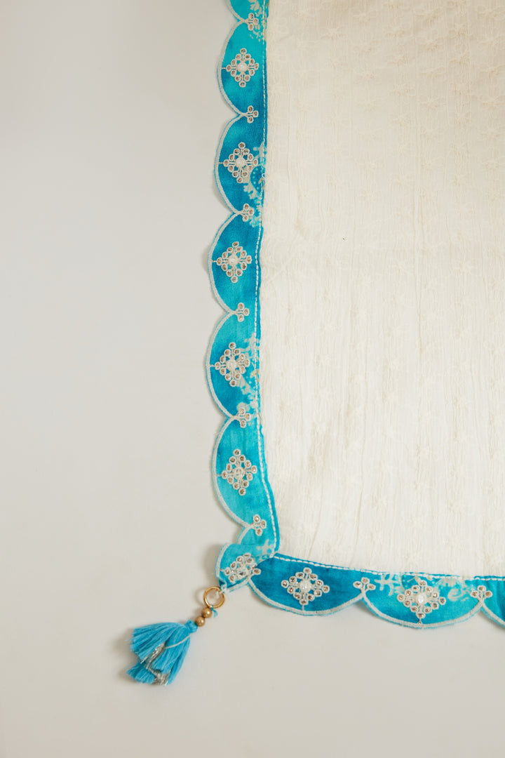 Neerus Blue cotton printed suit set - detail view 4