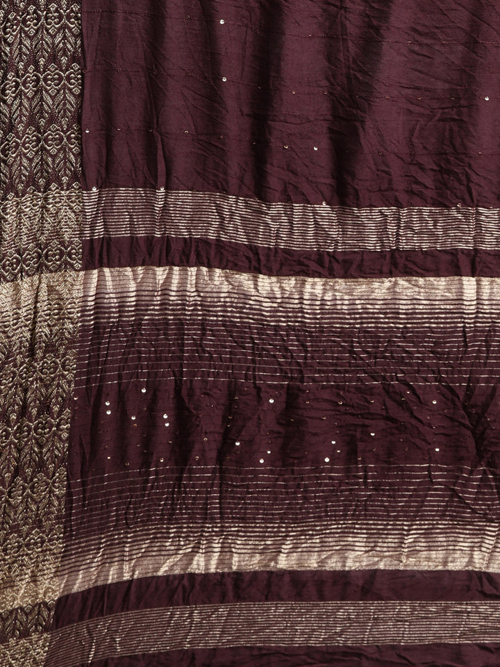 Neerus Purple solid straight kurta suit set - detail view 4