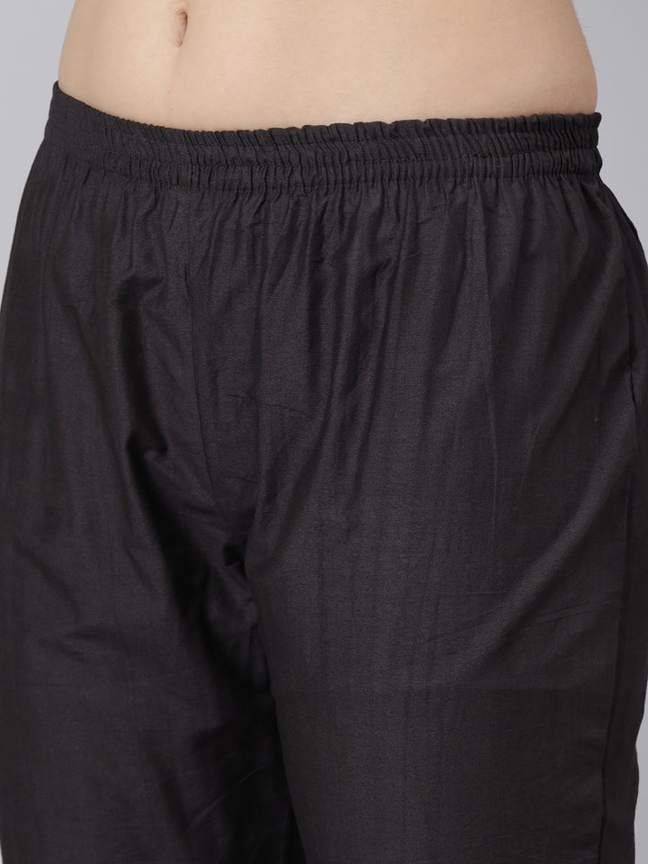 Neerus Purple Regular Straight Floral Kurta And  Trousers With Dupatta