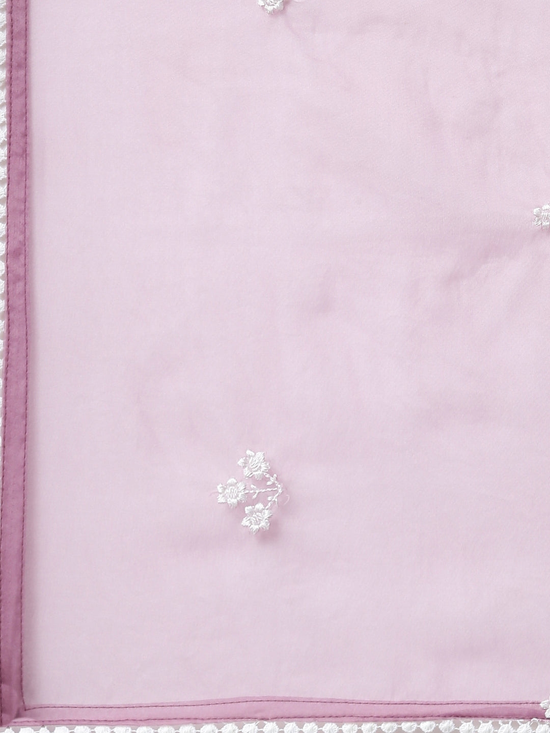 Neerus Purple floral printed straight suit set - detail view 4