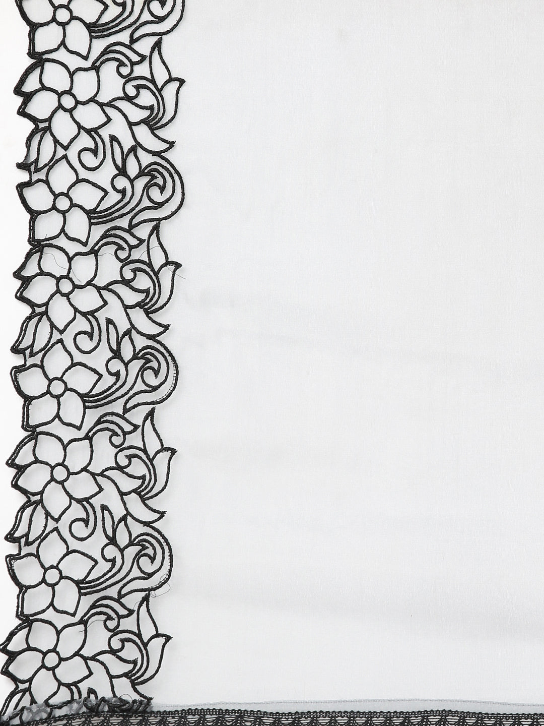 Neerus Grey printed floral kurta set with trouser and dupatta - detail view 4