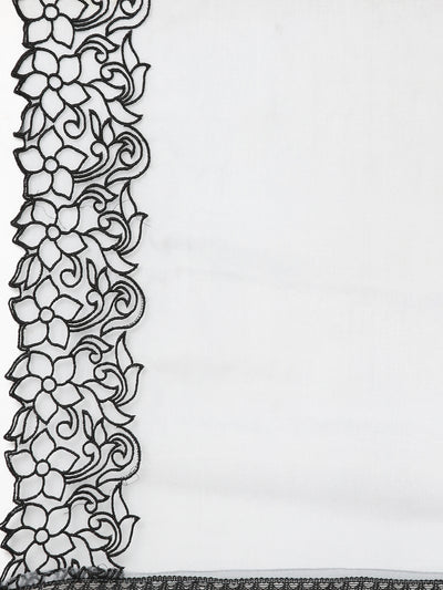 Neerus Grey Regular Straight Floral Kurta And Trousers With Dupatta