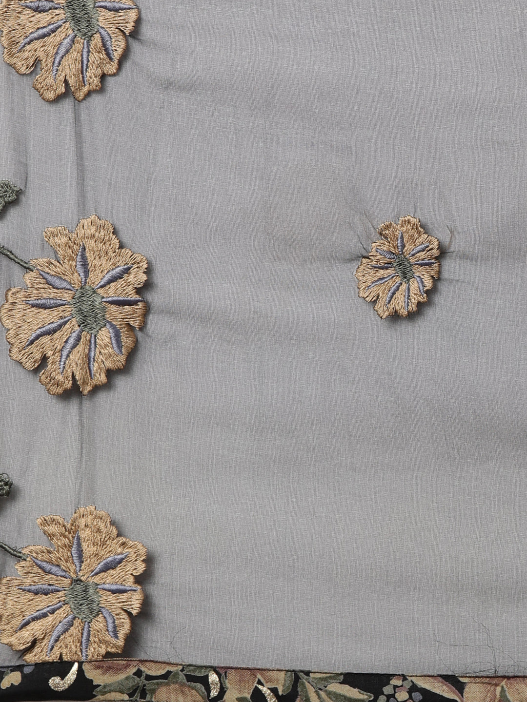 Neeru's Black Regular Straight Floral Readymade Suits