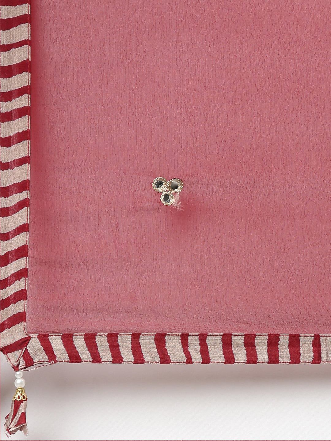 Neerus Maroon printed straight kurta set - detail view 4