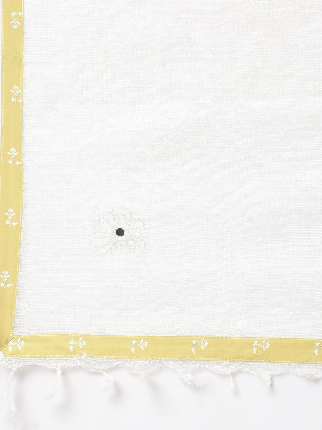 Neerus Green cotton printed suit set - detail view 4