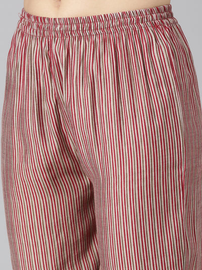 Neeru's Maroon Pleated Straight Printed Readymade suits