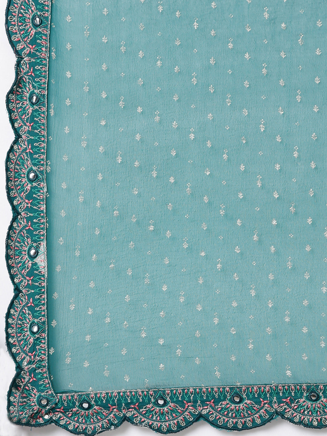 Neerus Blue printed chevron suit set - detail view 4