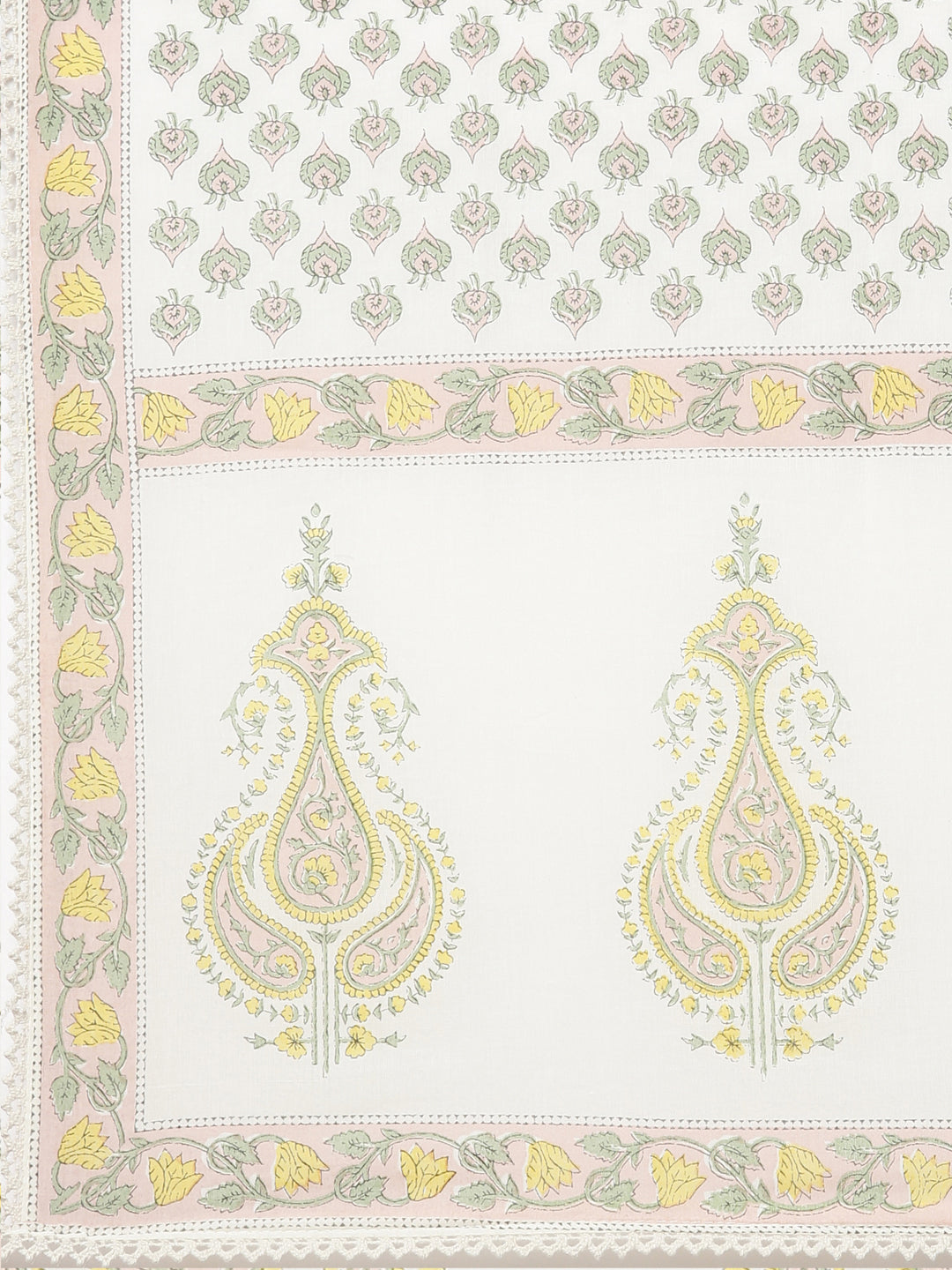 Neerus Green printed anarkali kurta set - detail view 4