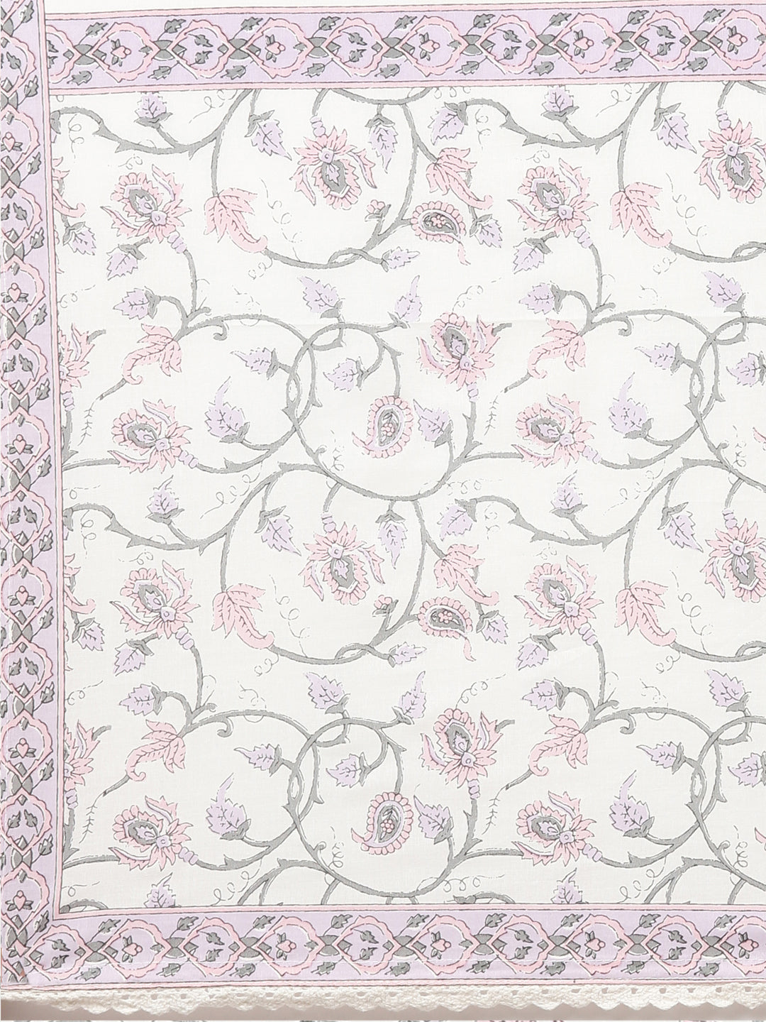 Neerus Cream Pleated Anarkali Printed Readymade suits