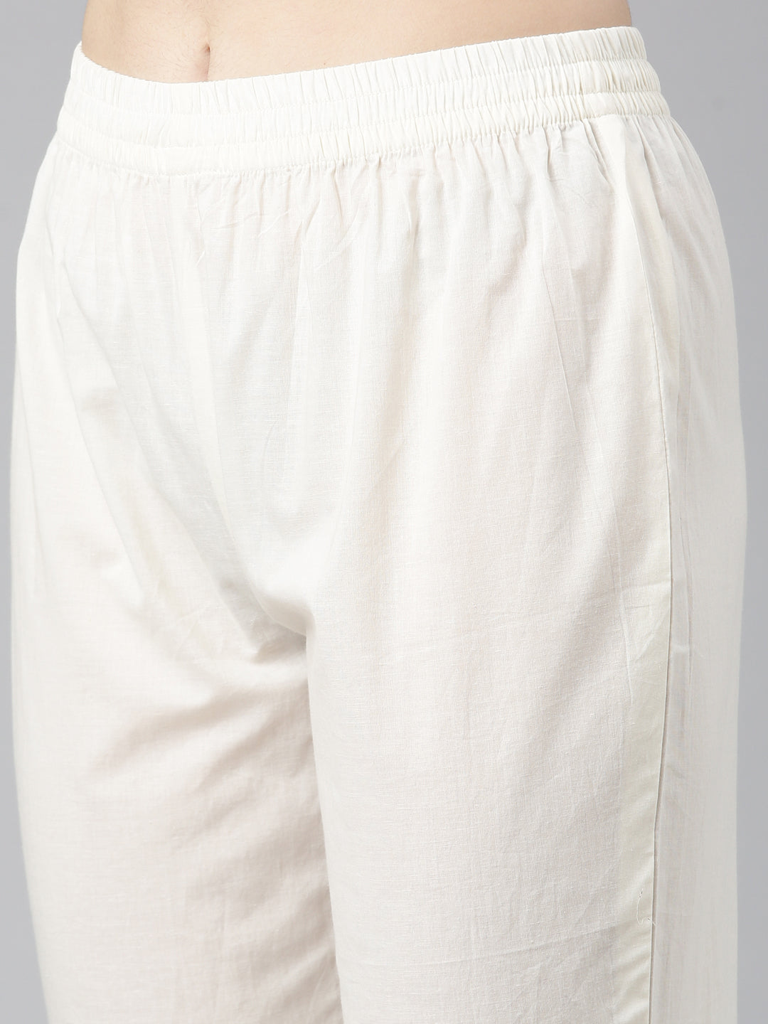 Neerus Cream Pleated Anarkali Printed Readymade suits