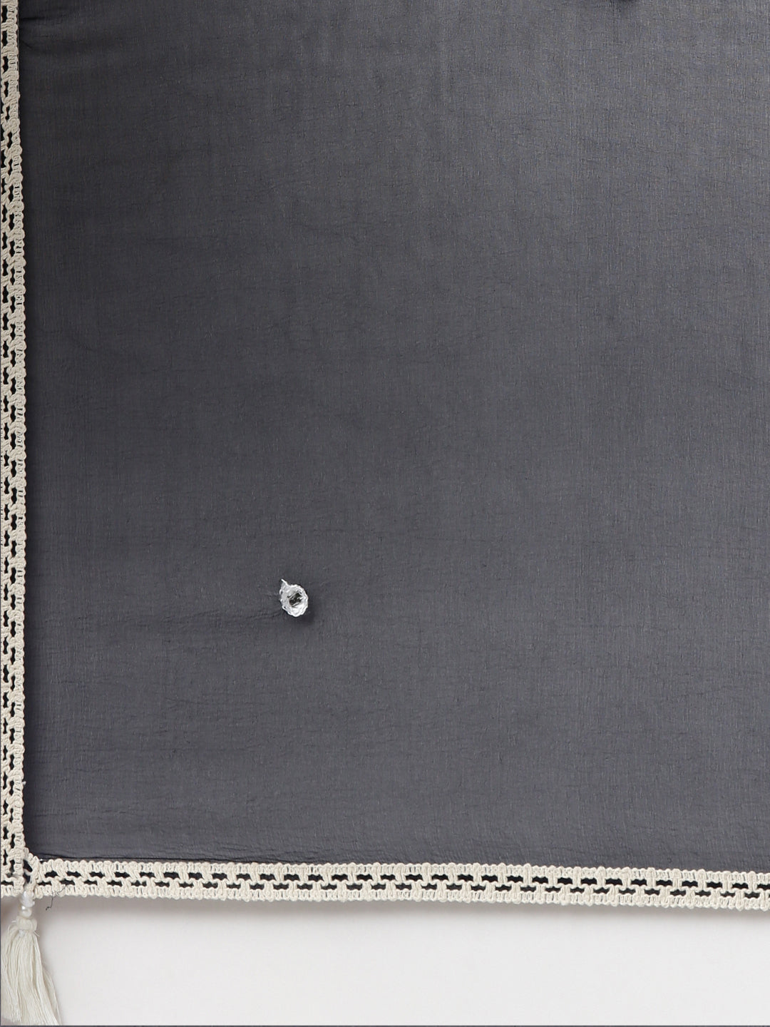 Neerus Blue embroidered straight kurta set with trouser and dupatta - detail view 4