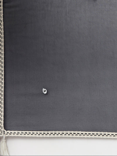 Neeru's Navy Blue Regular Straight Embroidered Readymade suits