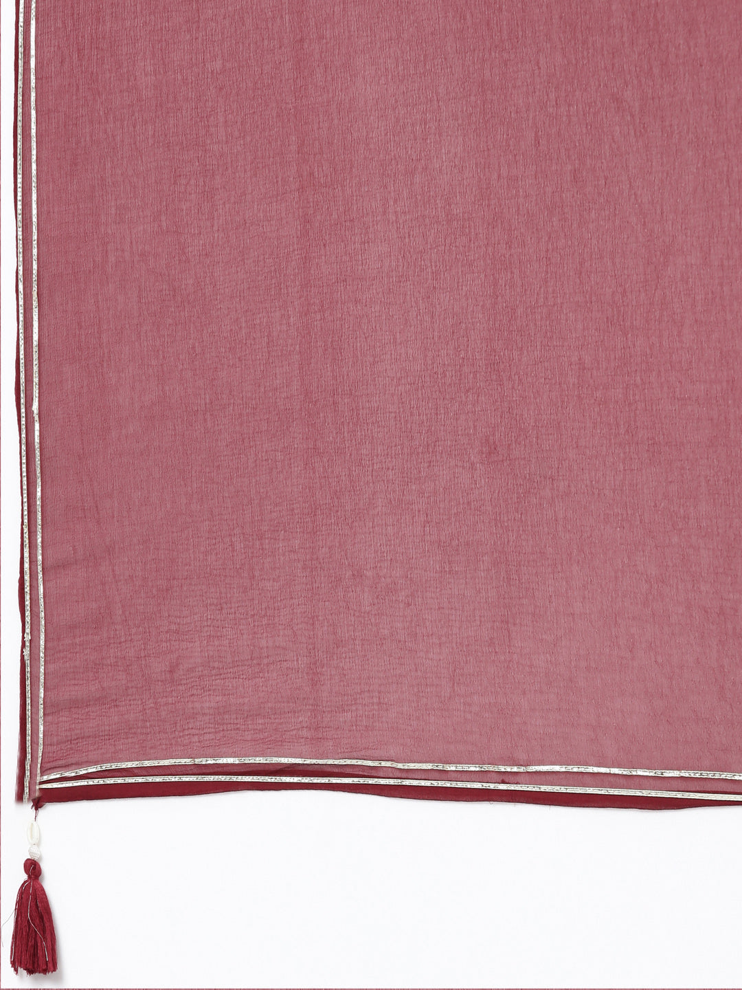 Neerus Maroon floral printed suit set - detail view 4