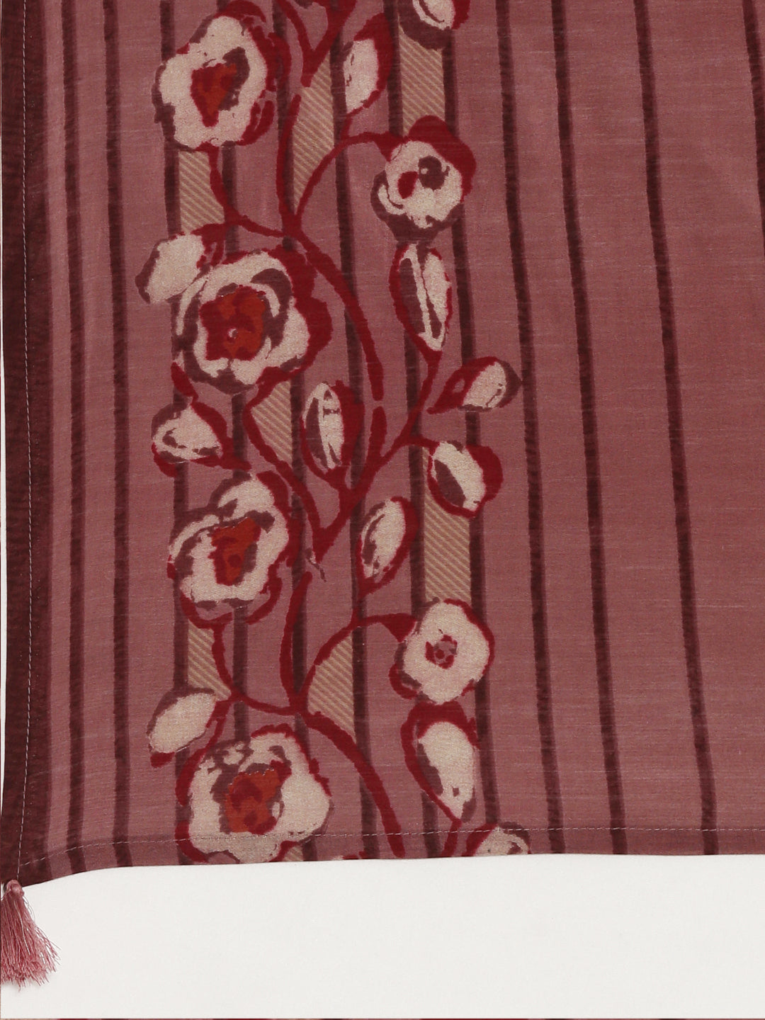 Neerus Maroon printed straight kurta set - detail view 4