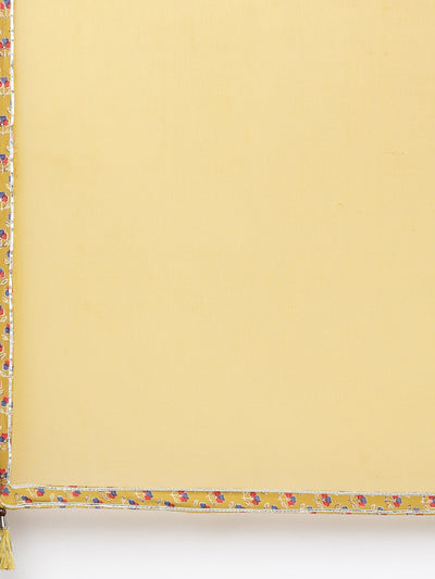 Neeru's Mustard Regular Straight Floral Kurta Sets And Sharara With Dupatta