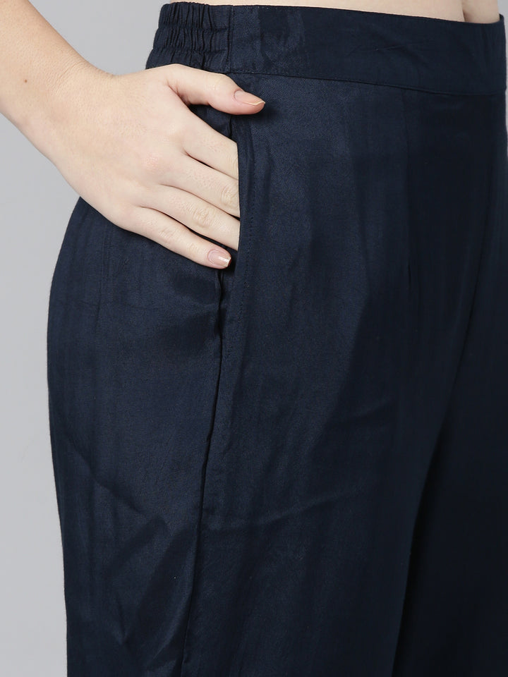 Neerus Green Pleated Straight Printed Readymade suits