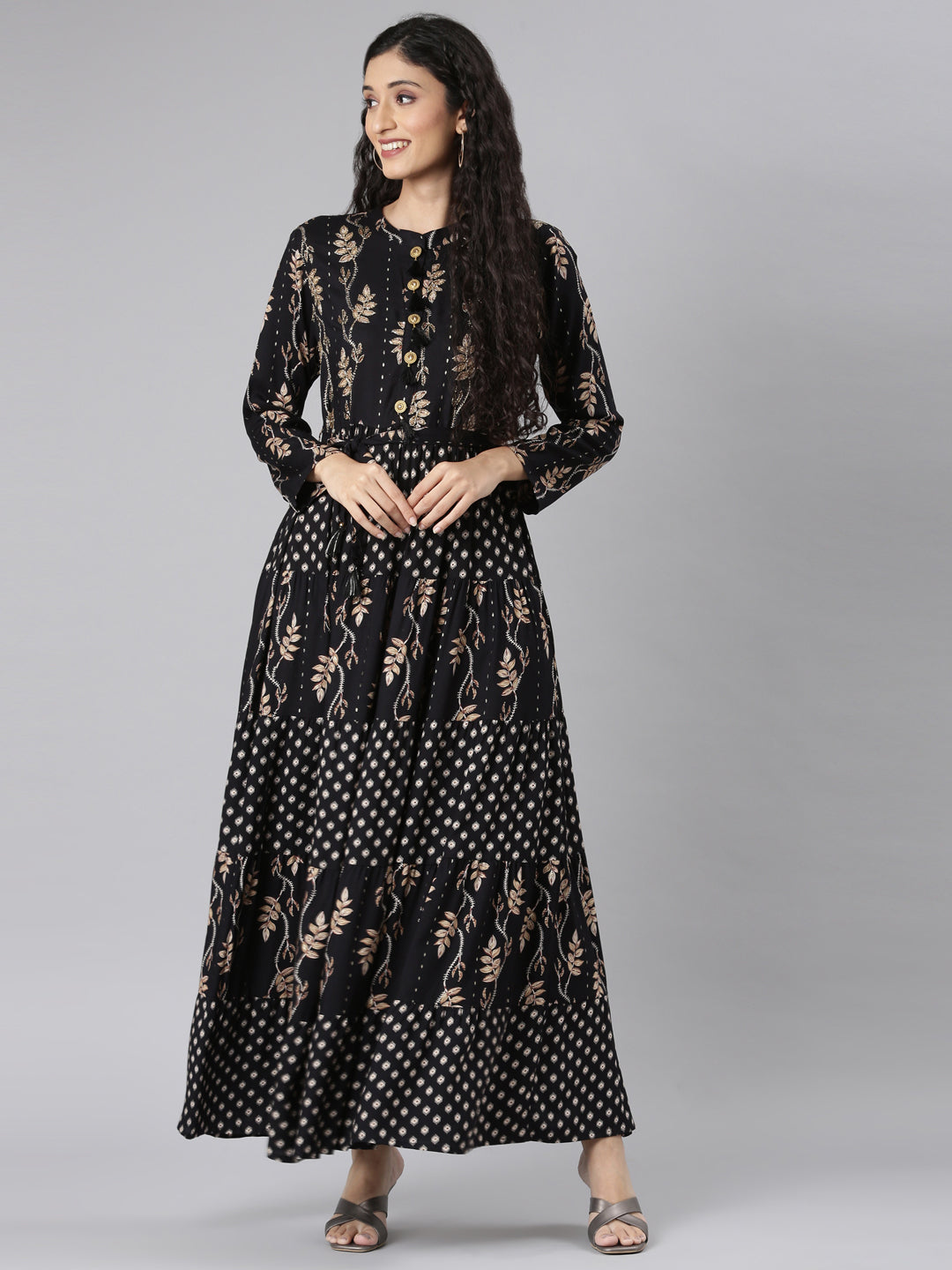 black rayon maxi dress Solid Black Rayon Women Maxi Dress for Wedding Guest