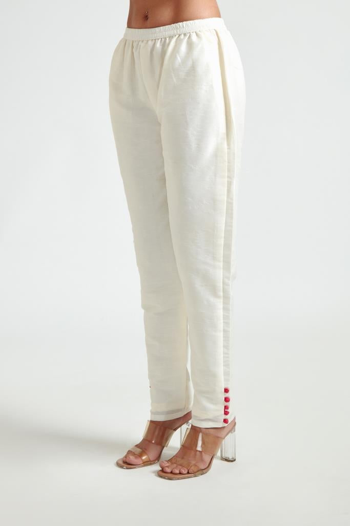 Neerus Beige printed ethnic suit set with dupatta - detail view 3