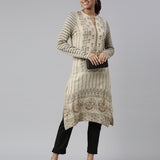 Neerus Winter Wear Ethnic Motifs Printed Acrylic Kurta For Women