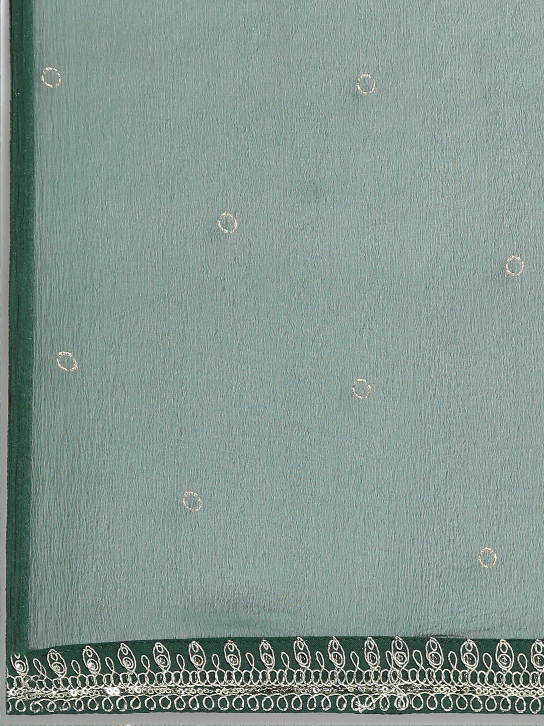 Neerus Green rayon embroidered bandhani suit set - detail view 4