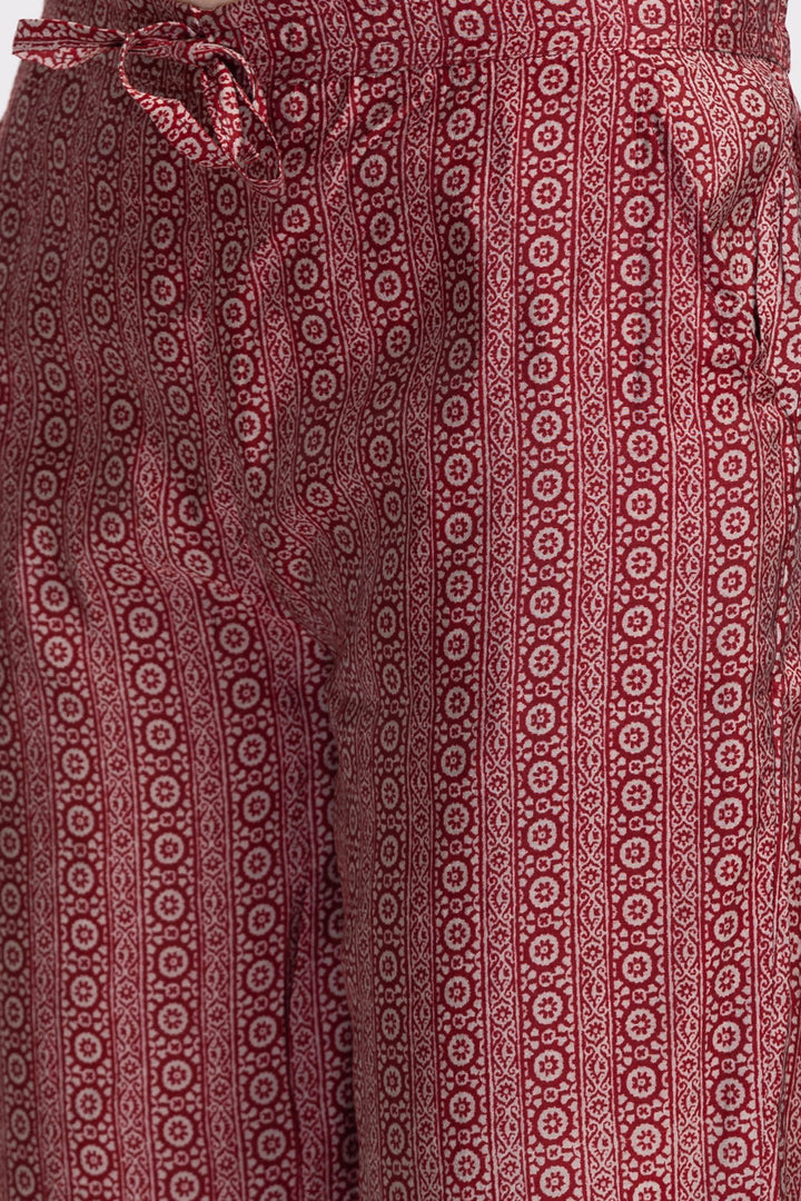 Neerus Embroidered A-Line kurta suit set with trousers and dupatta - detail view 3