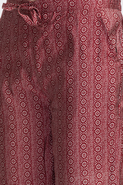 Neerus Embroidered A-Line Kurta with Trousers  With Dupatta