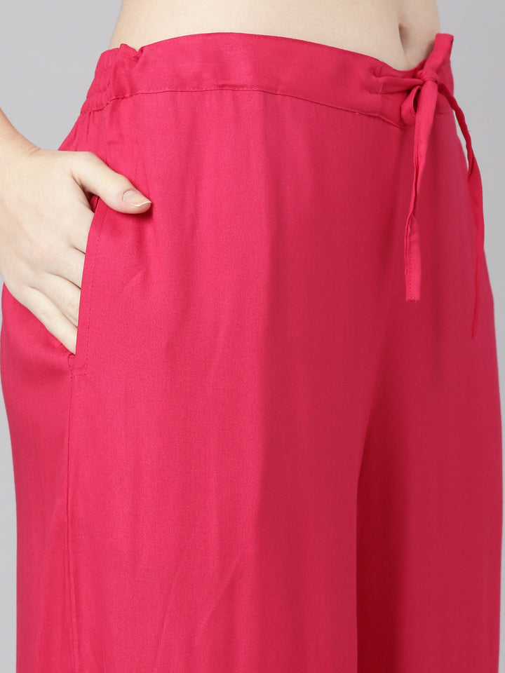 Neerus Purple Regular Straight Printed Kurta And Sharara With Dupatta