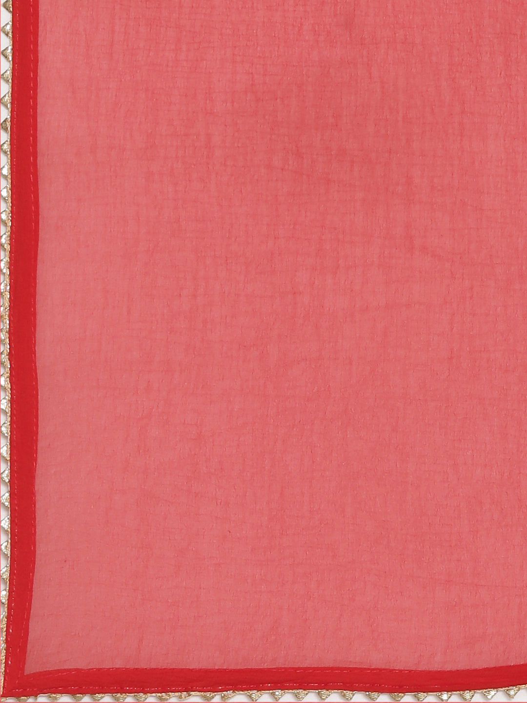 Neerus Red printed sharara set with dupatta - detail view 4