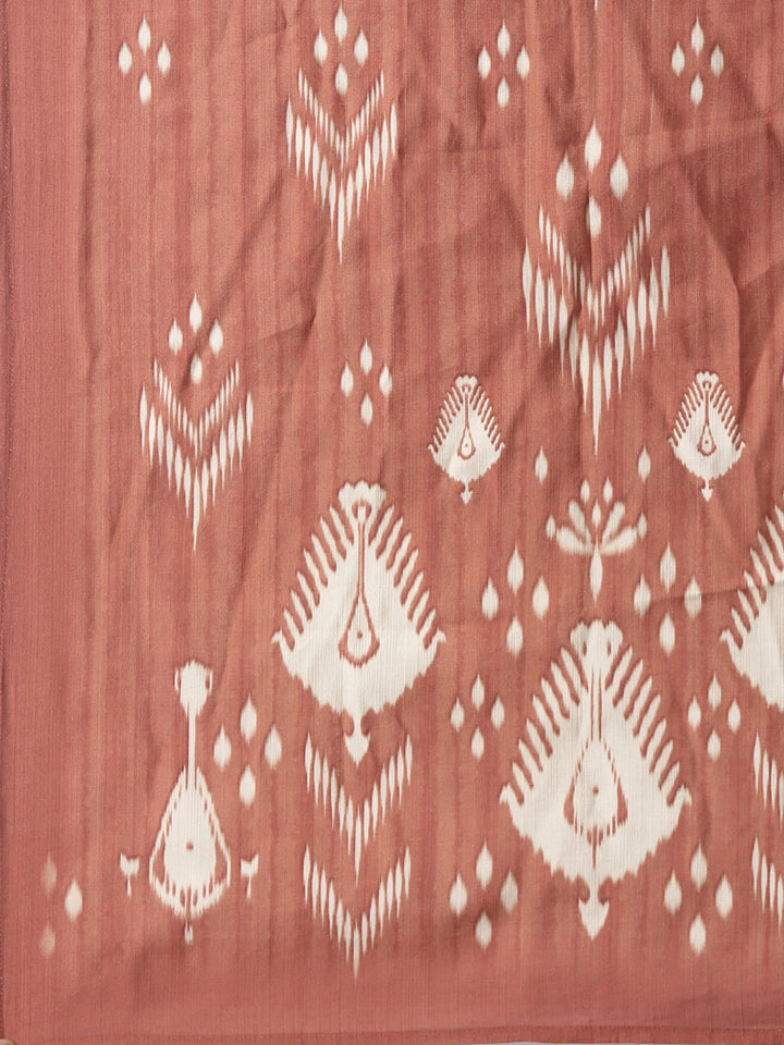 Neerus Rust Solid Straight Kurta and Trousers With Dupatta