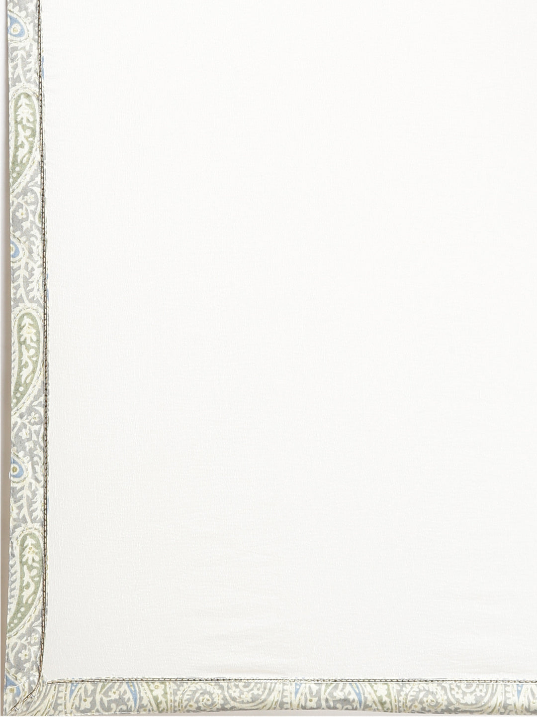 Neerus Cream Regular Straight Printed Kurta And Trousers With Dupatta