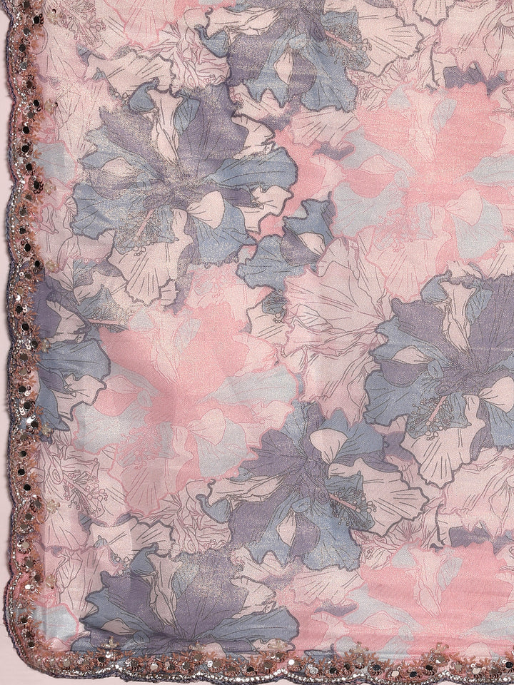 Purple Shimmer Weaved Saree With Readymade Blouse