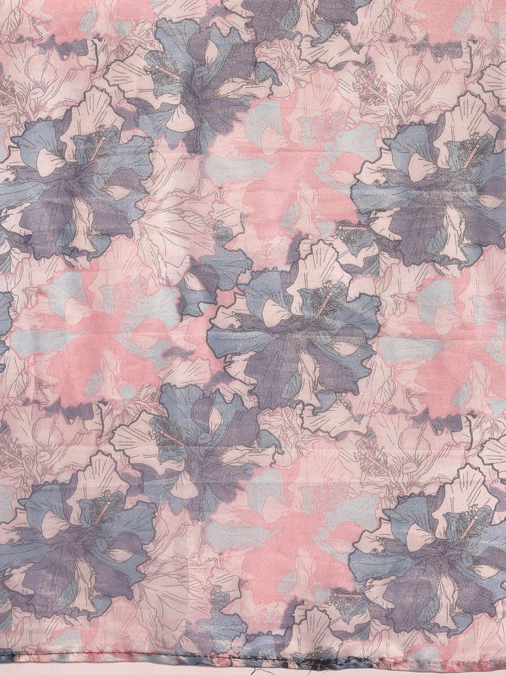 Purple Shimmer Weaved Saree With Readymade Blouse