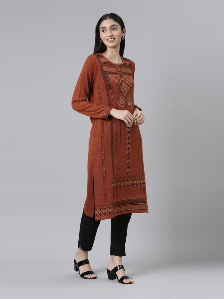 Neerus Acrylic woven kurti - detail view 2
