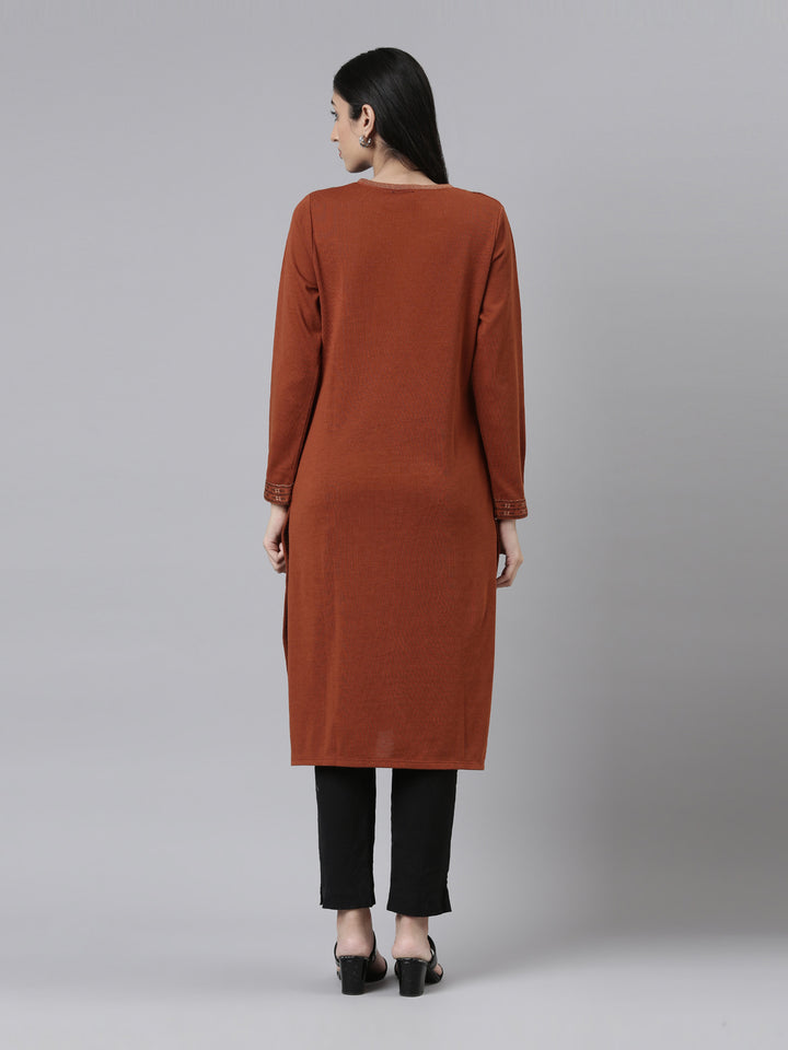 Neerus Acrylic woven kurti - side view