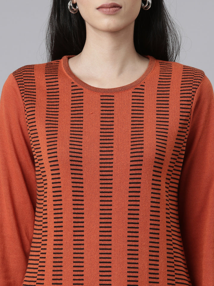 Neerus Winter Wear Woven Design Acrylic Kurta For Women