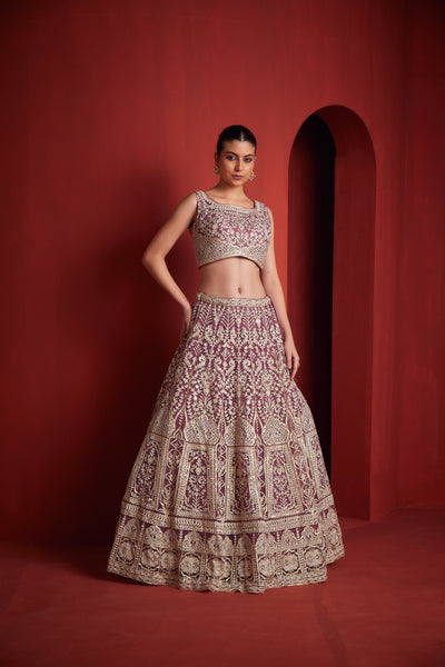 Neeru'S Womens Pink Color Nett Fabric Ghagra Set