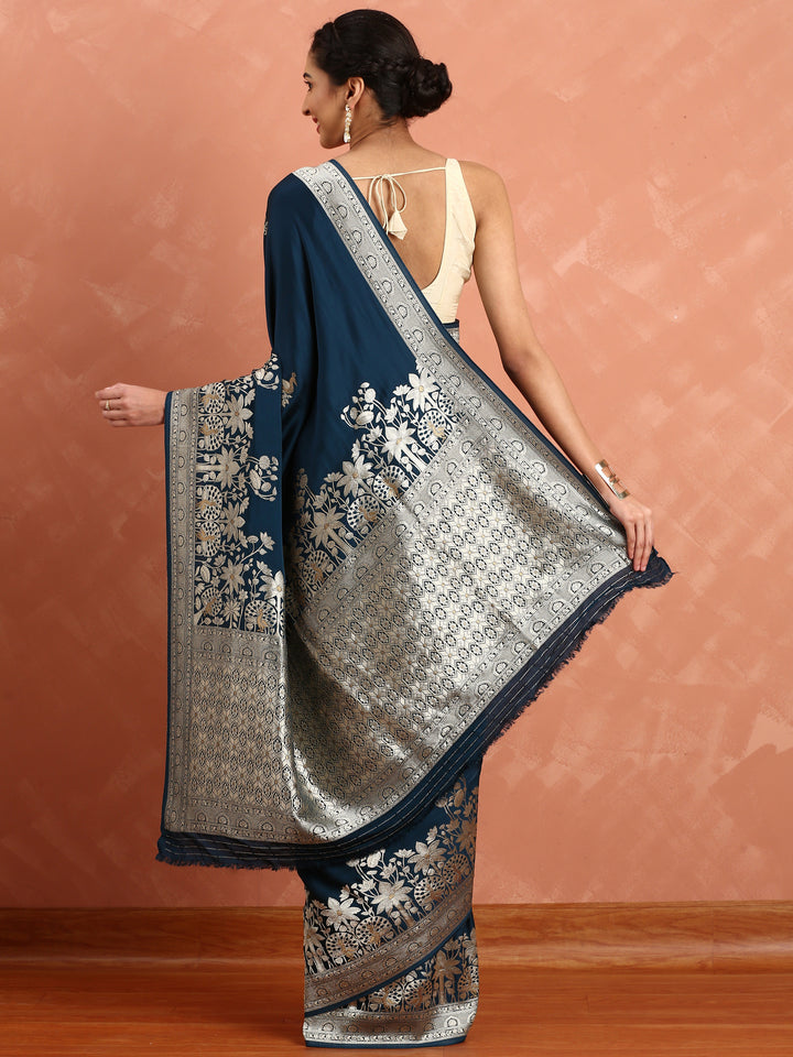 Peacock banaras silk saree