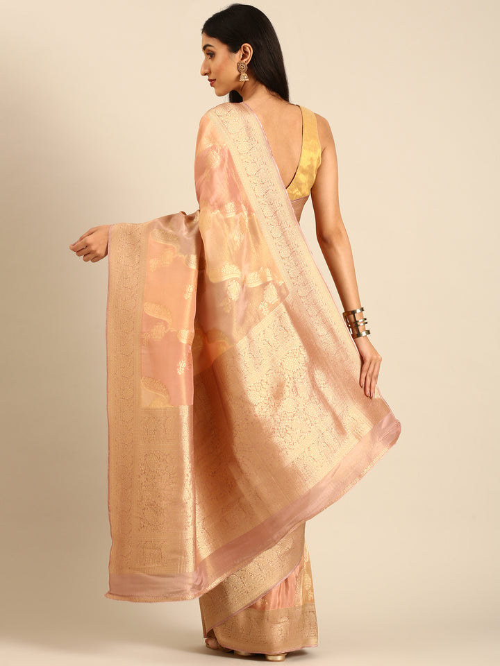 Multi Color Banaras Silk Saree Rangkat Design Zari Border And Butis