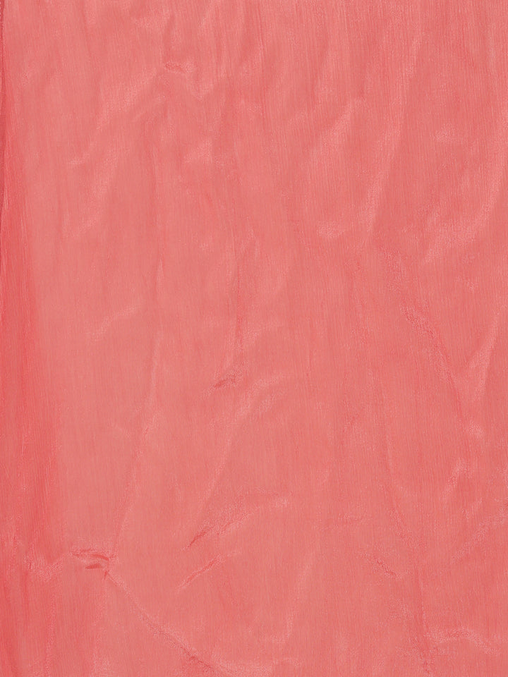 Gajari Tissue Embroidered Peplum With Palazzo