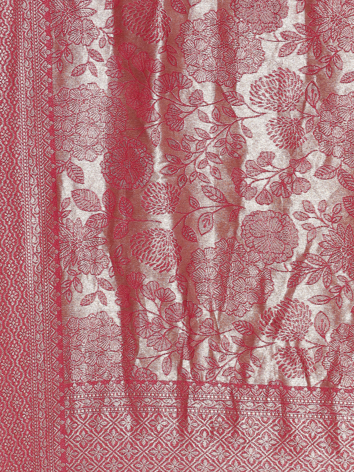 Silk red embroidered Three piece suit set