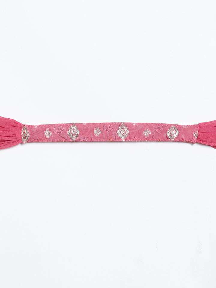 Ghajari georgette peplum and palazzo three piece set