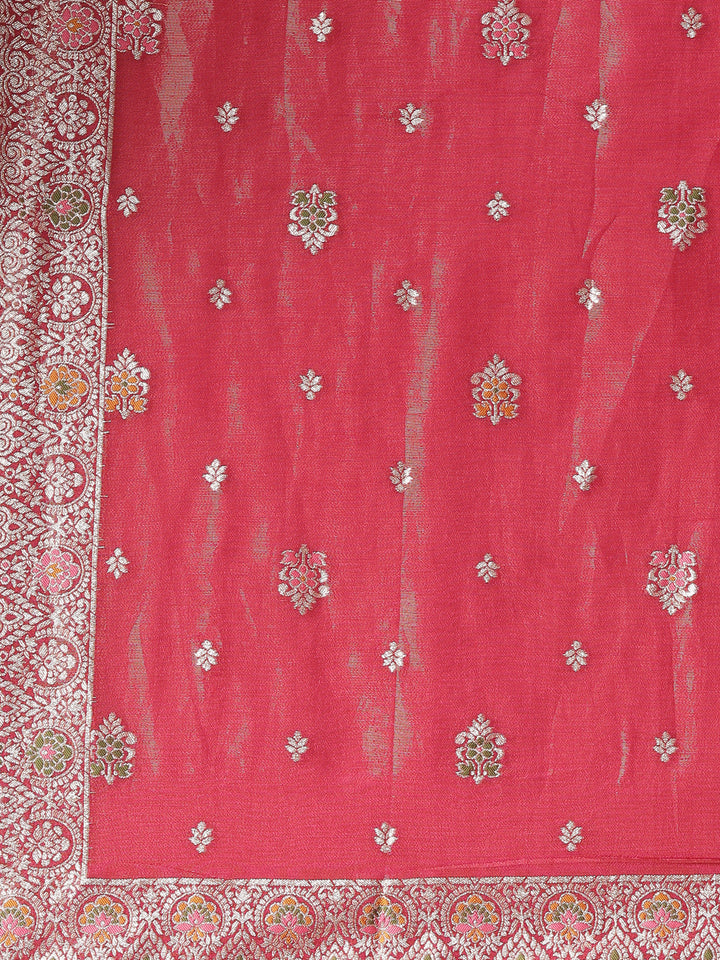 Neerus Maroon Printed Straight Kurta and Trousers With Dupatta
