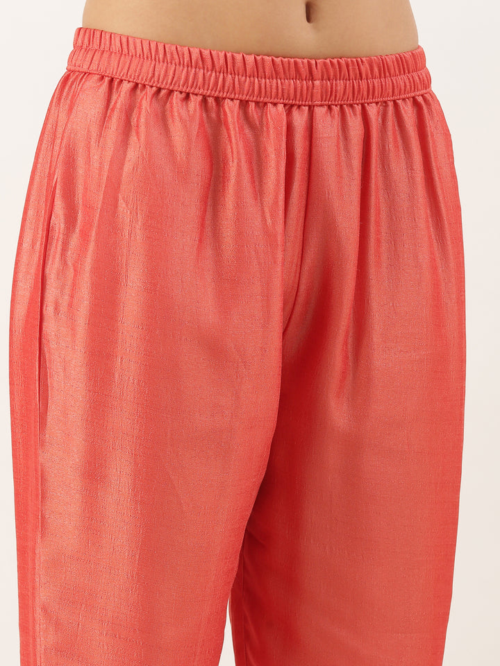 Gajari Embroidered Vichitra Silk Short Kali