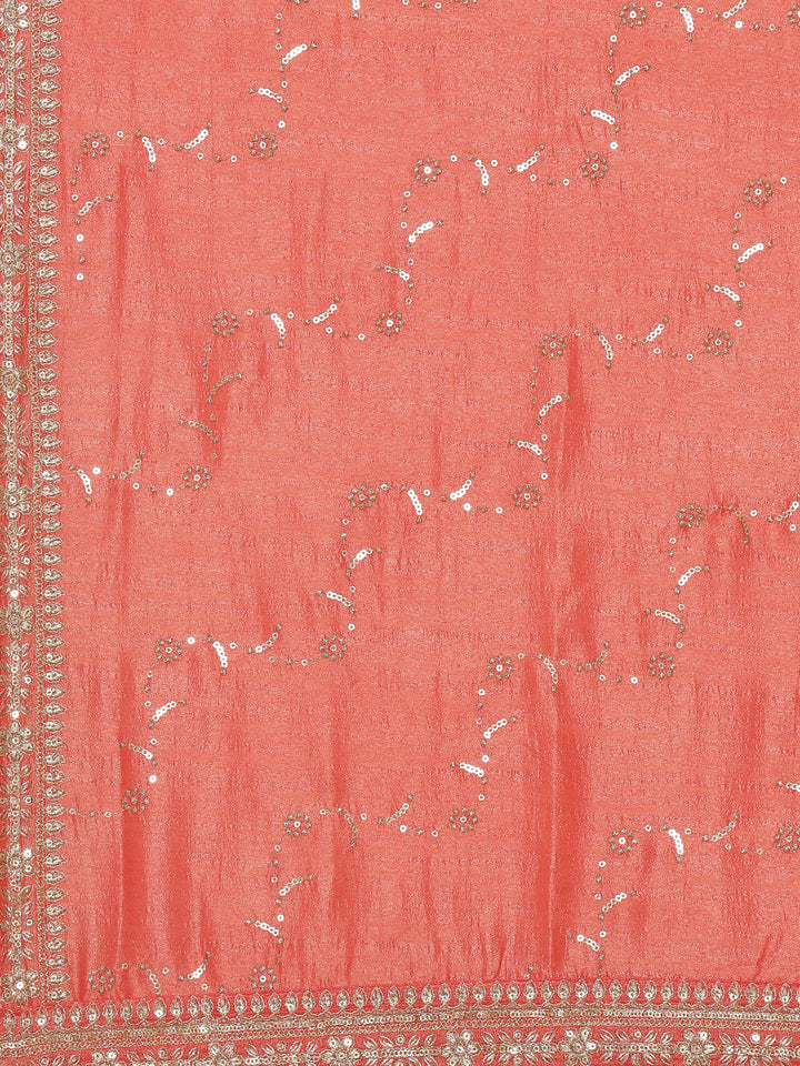 Gajari Embroidered Vichitra Silk Short Kali