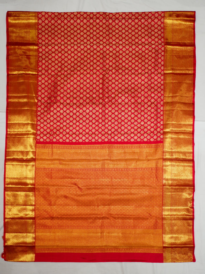 Red Kanchi Pattu Zari And Handwoven Weaved Saree
