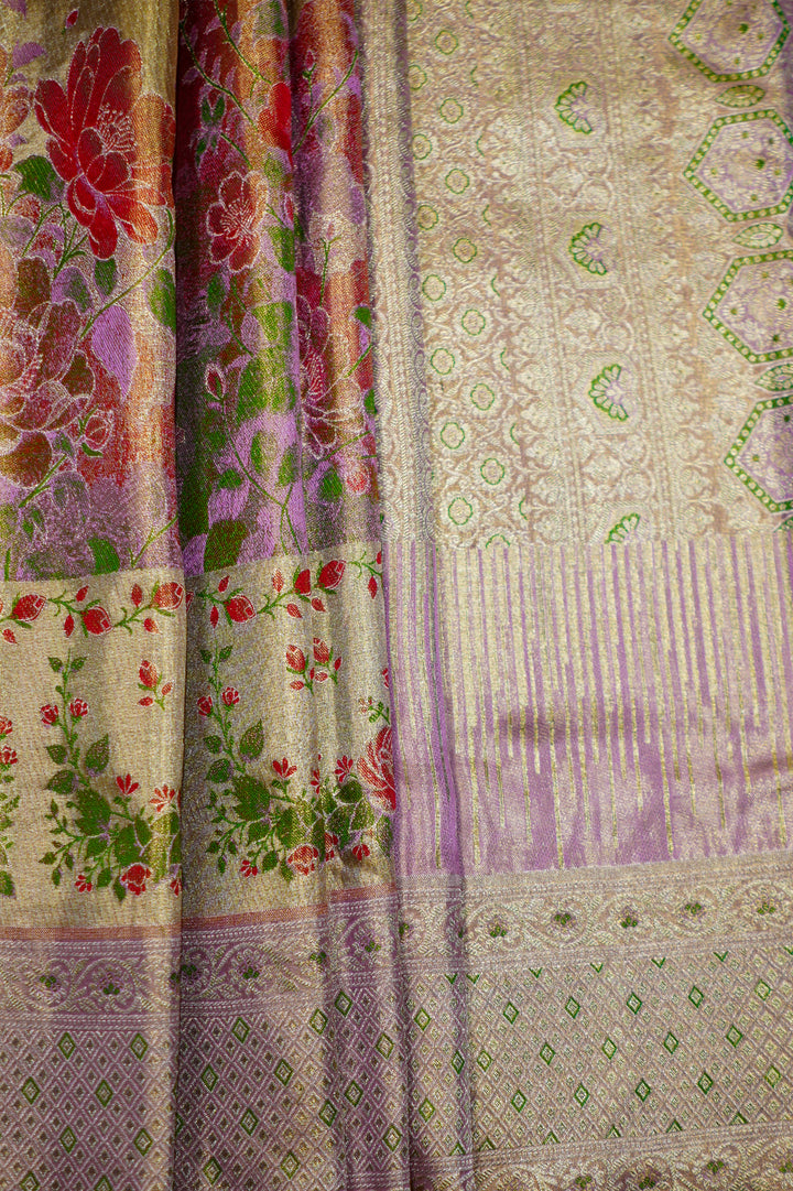 Gold Kanchi Pattu Saree With Resham Border