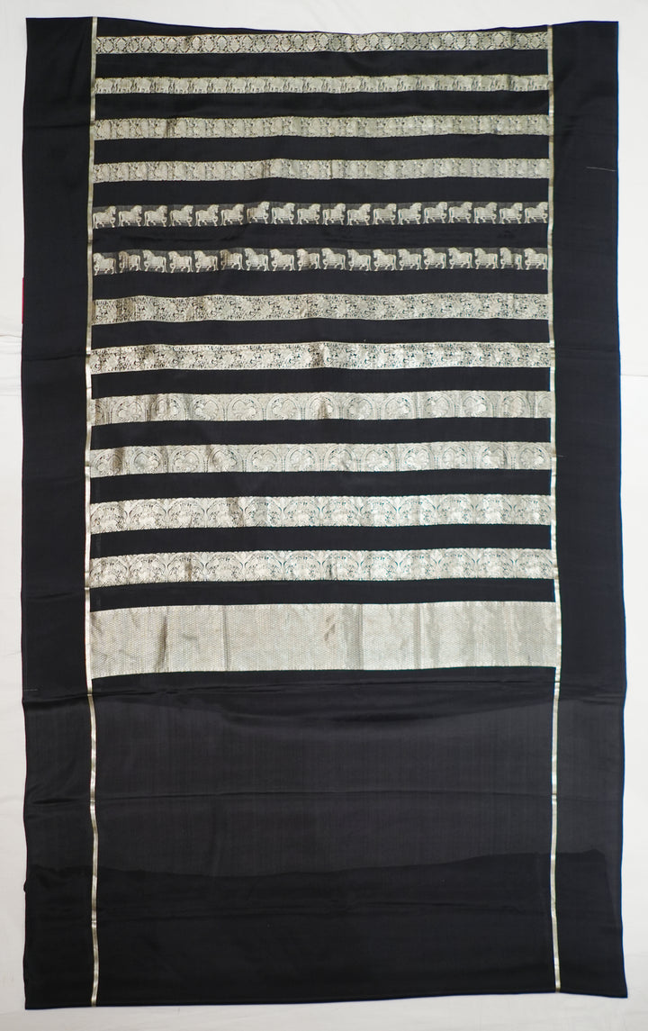 Black Banaras Silk Zari And Handwoven Saree